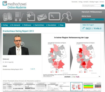 medhochzwei-Online-Akademie: Jetzt noch anmelden zum Webinar “Krankenhaus Rating Report  2013” am 21.06.2013 von 11:00 Uhr bis 12:30 Uhr