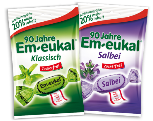 90 Jahre Em-eukal® – nur echt mit der Fahne®!