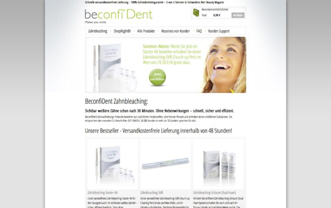 NEU: Natürlich aufgehellte Zähne ohne Peroxid / “BeconfiDent” jetzt auch in Deutschland!