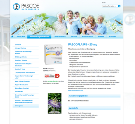 PASCOE Naturmedizin bietet neuen Internet- Service:Mit einem Klick in die Apotheke direkt vor Ort