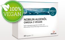 NOBILIN ALGENÖL OMEGA 3 PLUS – KONSEQUENT VEGANMEDICOM bringt neues, veganes Omega-3-Produkt auf den Markt
