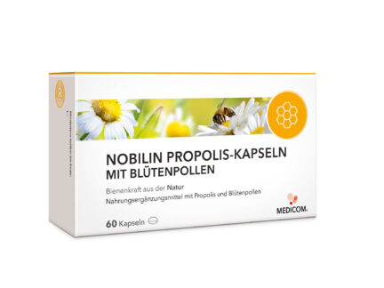 NOBILIN PROPOLIS-KAPSELN MIT BLÜTENPOLLENBienenkraft und Vorsorge aus der Natur – in einem Produkt!