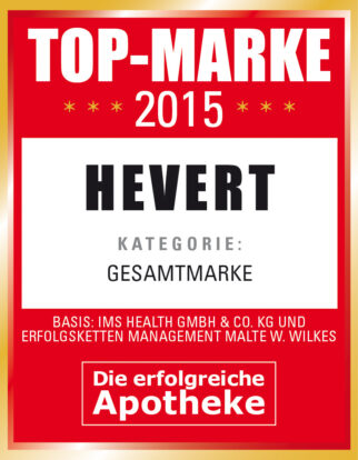 Das Apotheken Management-Institut kürt Hevert zur TOP-Marke 2015