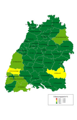 Männer in Baden-Württemberg erkranken deutlich seltener an Lungenkrebs als der Bundesdurchschnitt