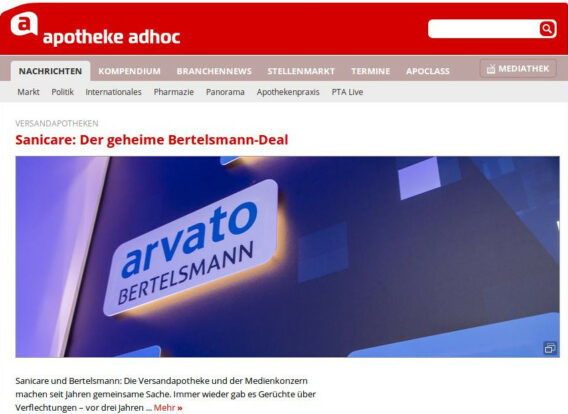 Bertelsmann drängt in den Apothekenmarkt