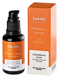 Antioxidatives Vitamin C Serum mit Hyaluron von Casida für eine frische Haut