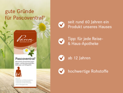 Pascoventral® – ohne Schöllkraut für ein gutes Bauchgefühl!