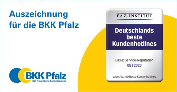 BKK Pfalz ausgezeichnet: “Deutschlands beste Kundenhotlines”