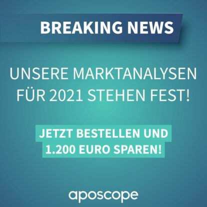 Marktanalysen 2021 von aposcopeInsights aus dem Apothekenmarkt zu Sonderkonditionen sichern