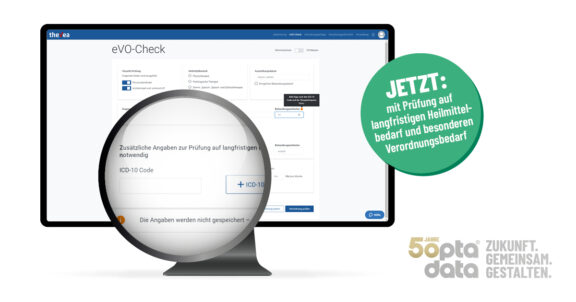 Funktionsumfang von thevea eVO-Check erweitert: jetzt mit Prüfung von langfristigem Heilmittelbedarf und besonderem Verordnungsbedarf