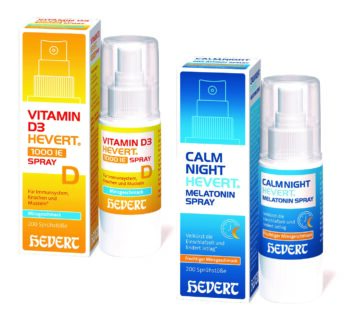 CalmNight Hevert Melatonin Spray und Vitamin D3 Hevert 1000 IE Spray