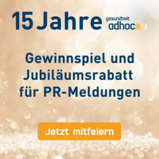 GESUNDHEIT ADHOC wird 15: Großes Gewinnspiel und PR-Angebote zum Jubiläumspreis