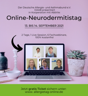 Online-Neurodermitistag des Deutschen Allergie- und Asthmabundes e.V. – DAAB am 13.-14. September 2021