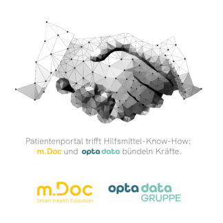 Patientenportal trifft Hilfsmittel-Know-How: m.Doc und opta data bündeln Kräfte