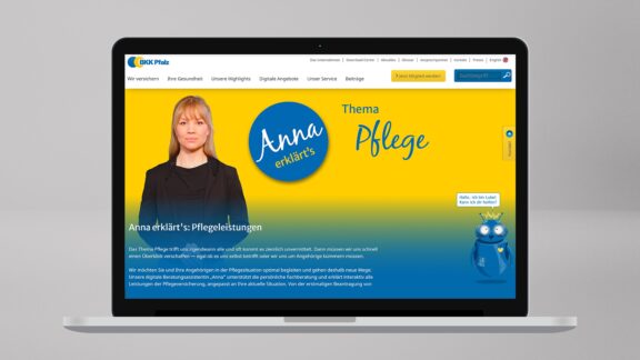 Anna erklärt’s: Leistungen der PflegeversicherungBKK Pfalz startet digitale Beratungsassistentin für Pflegebedürftige und ihre Angehörige