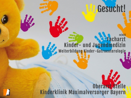 Oberärzt:in mit Facharzt Kinder- und Jugendmedizin und Zusatzweiterbildung Gastroenterologie gesucht
