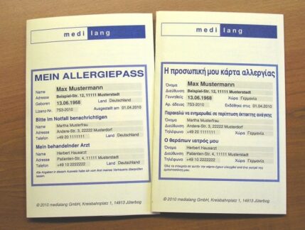 Allergiepass in 10 Sprachen  ein Tipp für reisefreudige Allergiker