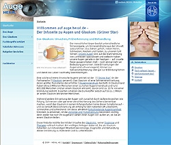 Neue Website von HEXAL: www.auge.hexal.de