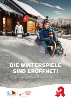 Bleiben Sie fit!: Apothekenspot bundesweit im Kino / Kampagne zu Winterspielen startet: Motivation und Integration