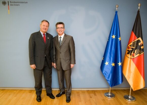 Präsident Beucher im Gespräch mit Innenminister