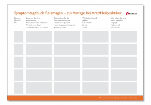 Symptomtagebuch Reizmagen verbessert Arzt-Patienten-Beziehung und ermöglicht gezielte Therapie