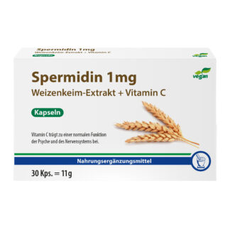 Jetzt NEU: Spermidin 1 mg Weizenkeim-Extrakt + Vitamin C Kapseln