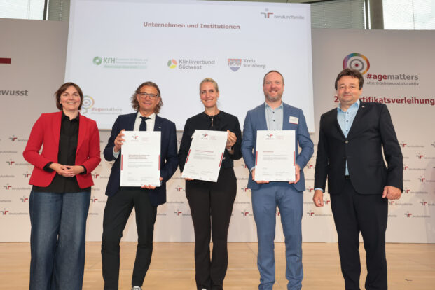 KfH mit dem Zertifikat zum audit berufundfamilie ausgezeichnet
