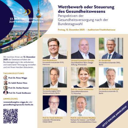 Wettbewerb oder Steuerung des Gesundheitswesens –Perspektiven der Gesundheitsversorgung nach der Bundestagswahl