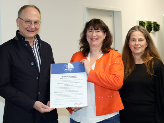 Auszeichnung des KfH mit dem BGW-Gütesiegel für Arbeitsschutz und Gesundheitsmanagement