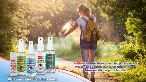 Schutz vor Mücken und Zecken von Frühling bis Herbst