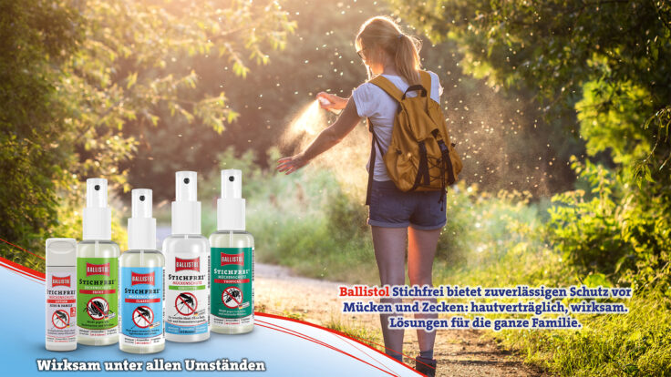 Schutz vor Mücken und Zecken von Frühling bis Herbst