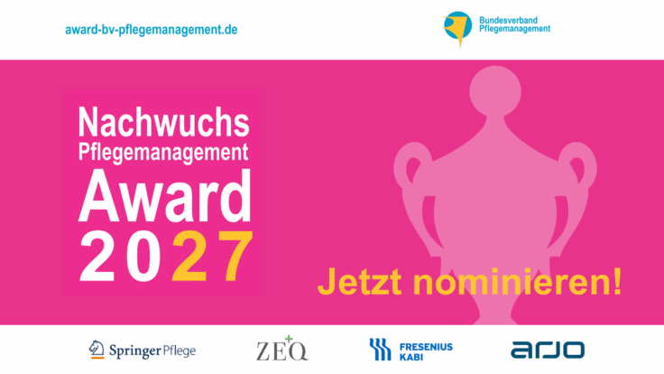 Pflegemanagement-Award 2027: Jetzt Nachwuchstalente und Führungspersönlichkeiten nominieren