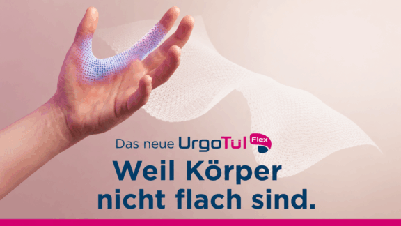 Neu: UrgoTül Flex – hochflexible Wundkontaktauflage für nahezu jede Körperstelle