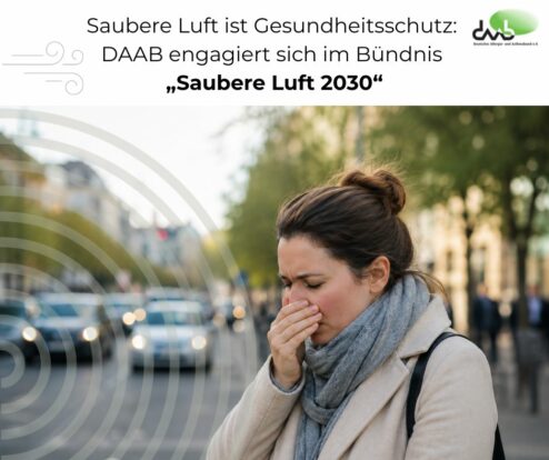 Saubere Luft ist Gesundheitsschutz: DAAB engagiert sich im Bündnis „Saubere Luft 2030“