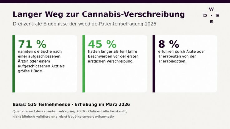 Weed.de Umfrage: Jahrelanges Leiden vor Cannabistherapie
