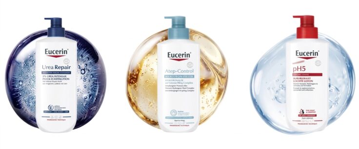 IM NEUEN PREMIUM-LOOK UND ERWEITERTER GRÖSSE: DIE EUCERIN®  KÖRPERPFLEGE PRODUKTE
