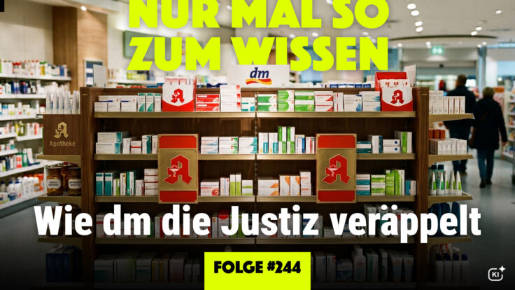 Wie dm die Justiz veräppelt/ Podcast NURMALSOZUMWISSEN #244